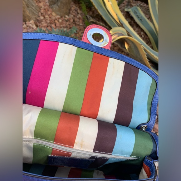 Coach Willis Multi-Colored Leather Turnlock Crossbody - Picture 12 of 17